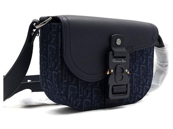 Dior Borsa a tracolla mini con patta Saddle Multi Navy - vista 3