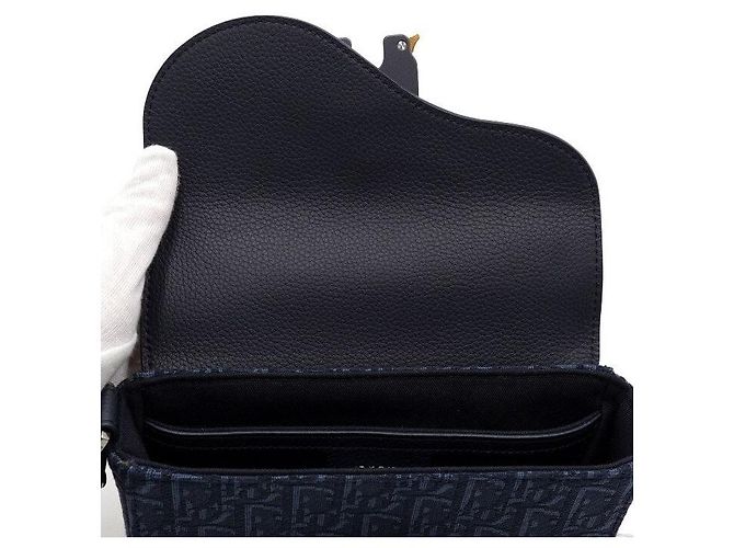 Dior Borsa a tracolla mini con patta Saddle Multi Navy - vista 6