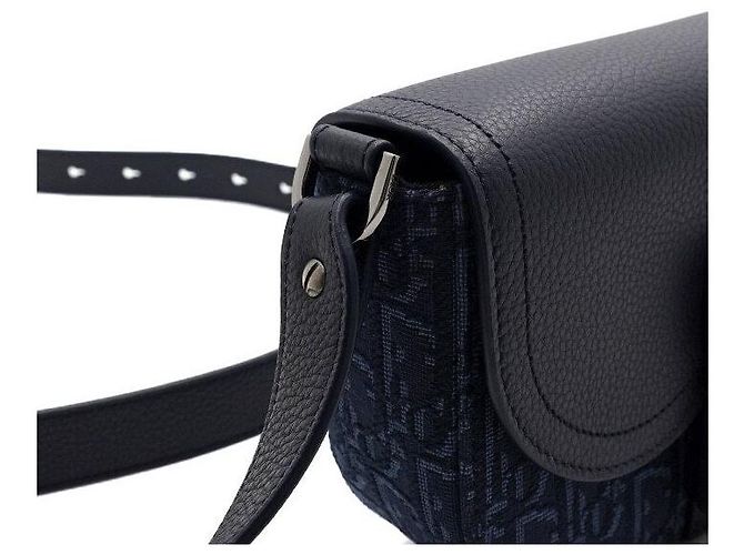 Dior Borsa a tracolla mini con patta Saddle Multi Navy - vista 8