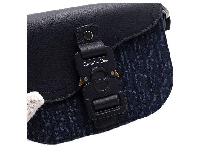 Dior Borsa a tracolla mini con patta Saddle Multi Navy - vista 9