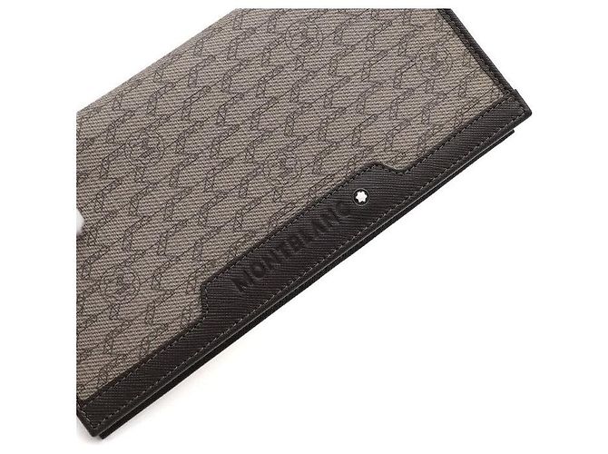Montblanc Portafoglio lungo da uomo Meisterstück Satorial Canvas Leather Marrone - vista 5
