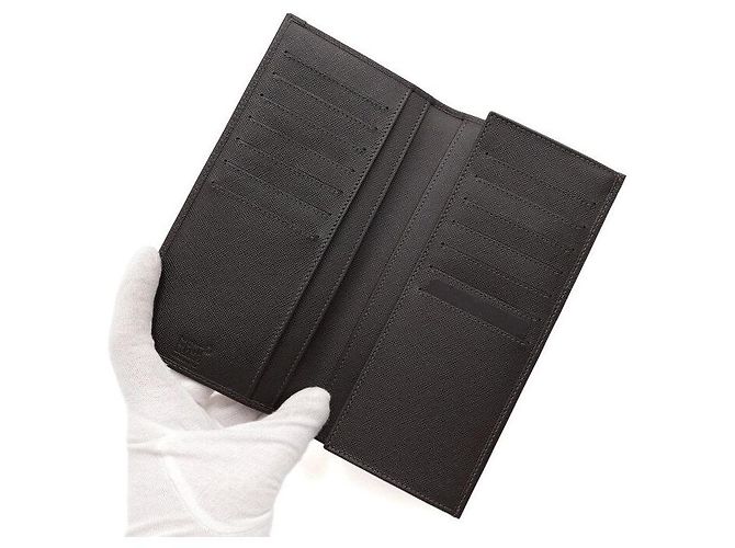 Montblanc Portafoglio lungo da uomo Meisterstück Satorial Canvas Leather Marrone - vista 6