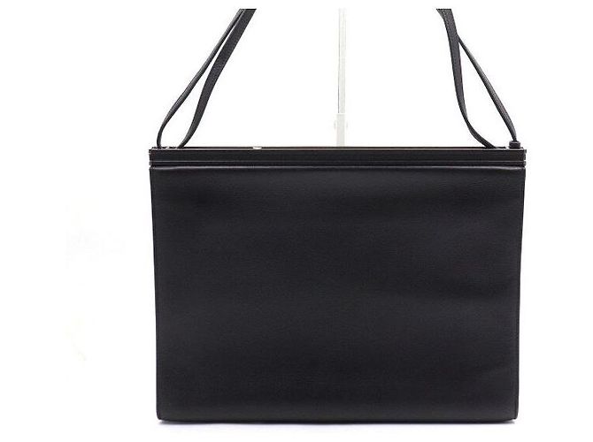 Hermès Borsa a tracolla Clic in pelle di vitello Evergrain nera e indaco Nero - vista 4