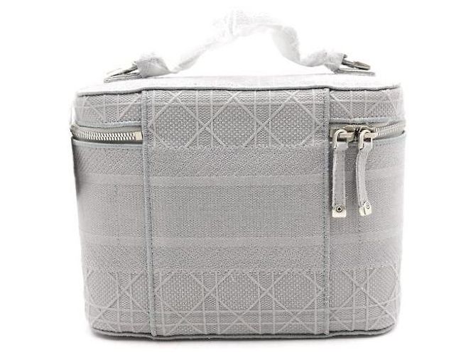 Dior Cannage Travel Vanity Case Tote Bag Hellgrau - Ansicht 6