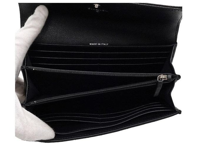 Chanel Caviar Boy Black Long Flap Wallet Schwarz - Ansicht 6