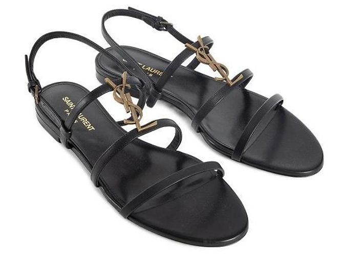Saint Laurent Sandalias New Cassandra de piel - vista 7