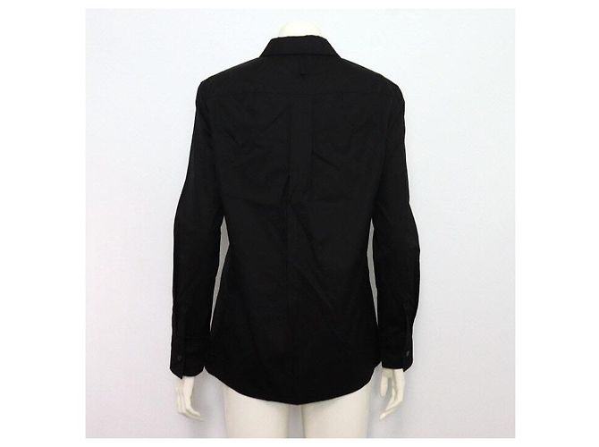 Hermès Camisa de algodón bordada negra para mujer - vista 4
