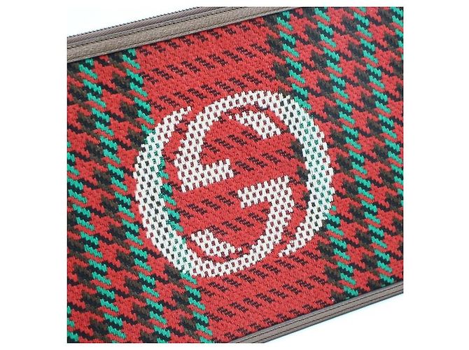 Gucci Interlocking Houndstooth Stripe Pouch und Clutch-Tasche Mehrfarben - Ansicht 5