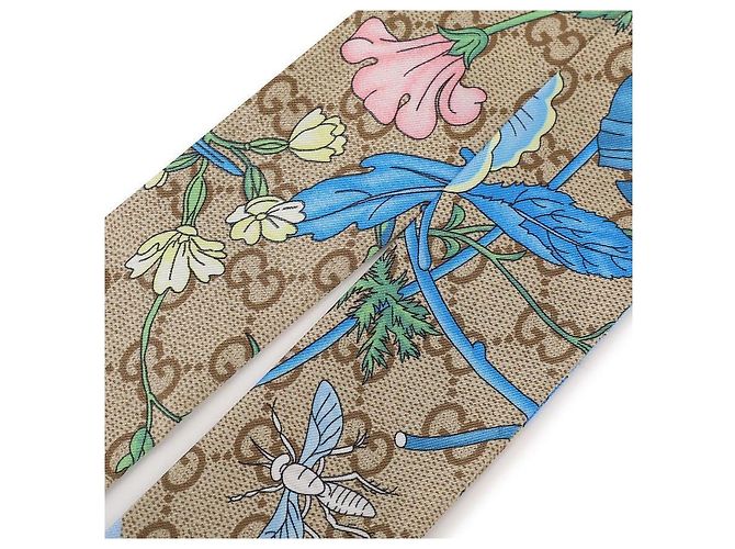 Gucci Pañuelo de seda estampado estilo cinta Azul - vista 6