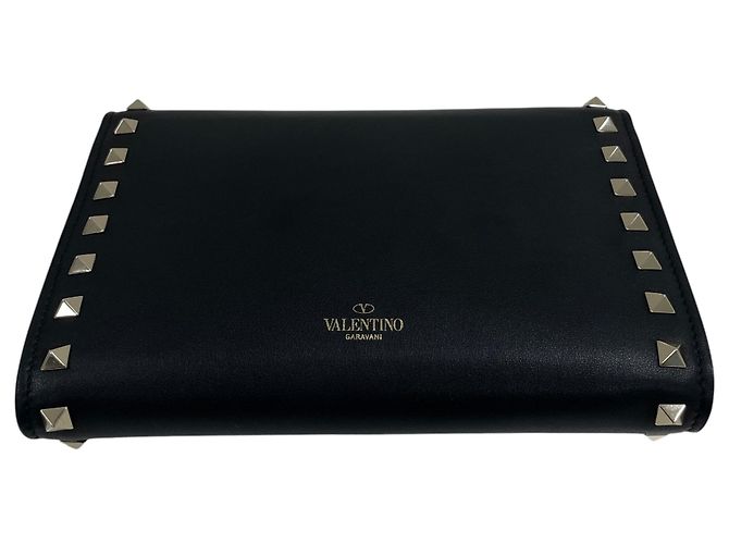 Valentino Borsa a tracolla Rockstud WOC Mini Pouch con catena Nero - vista 5