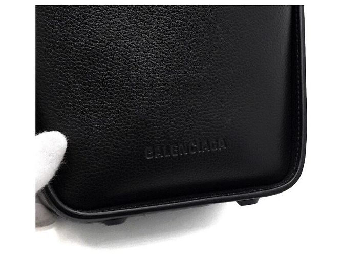 Balenciaga Borsa a tracolla Tool Extra Small in pelle nera - vista 8