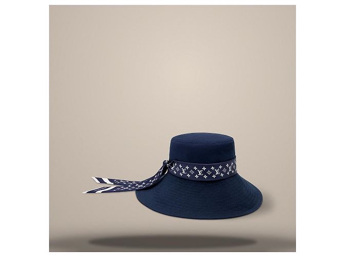 Louis Vuitton Cappello Capeline Monogram Silhouette Navy Blue - vista 3