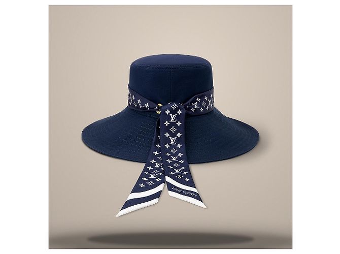Louis Vuitton Cappello Capeline Monogram Silhouette Navy Blue - vista 4