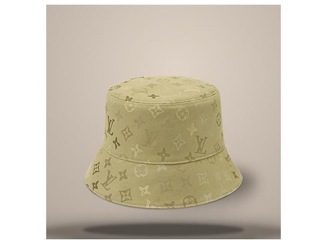 Louis Vuitton Cappello Bucket Beige Marrone - vista 3