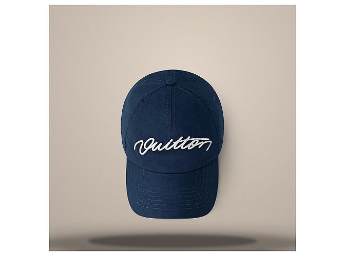 Louis Vuitton Cappello Signature Navy Blu - vista 4