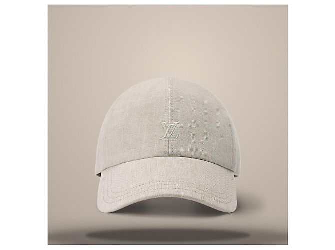 Louis Vuitton Gorra League Beige Castaño - vista 2