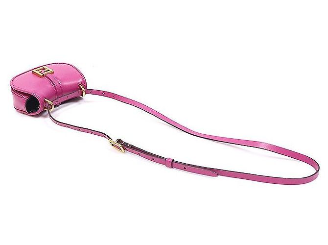 Fendi Borsa a tracolla Nano C'MON in vitello rosa - vista 3