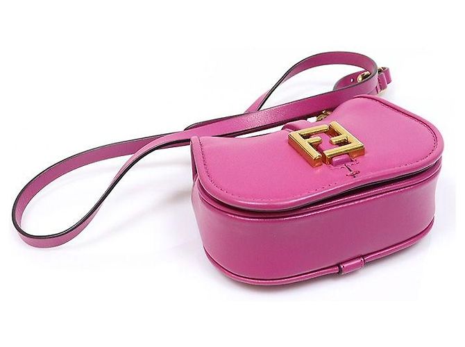 Fendi Borsa a tracolla Nano C'MON in vitello rosa - vista 4
