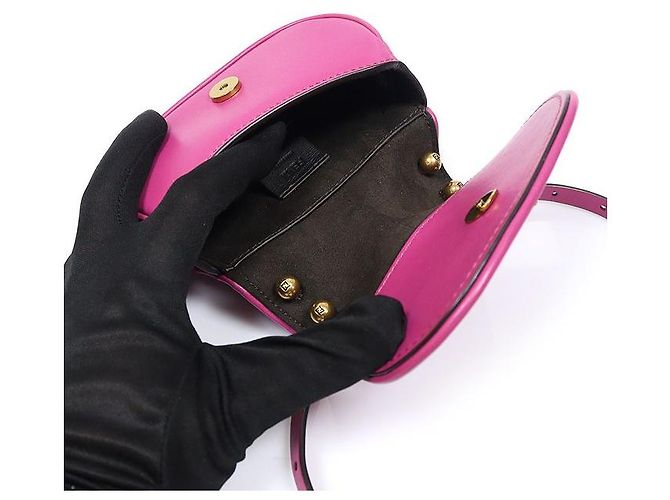 Fendi Borsa a tracolla Nano C'MON in vitello rosa - vista 5