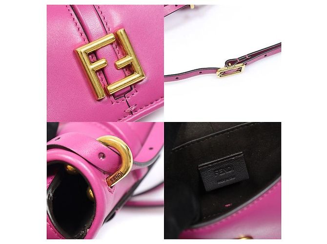 Fendi Borsa a tracolla Nano C'MON in vitello rosa - vista 7