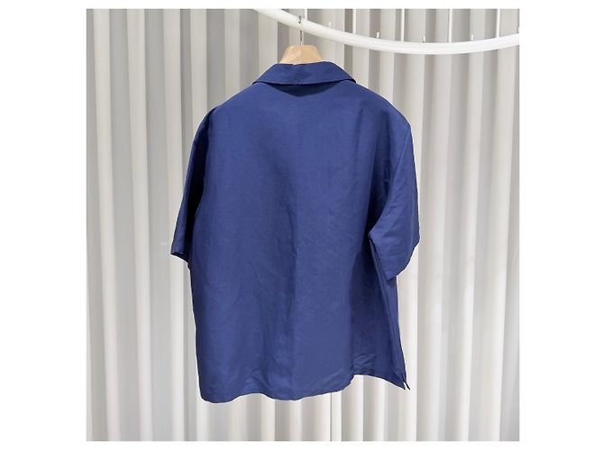 Louis Vuitton Giacca-camicia estiva a maniche corte ricamata Blu - vista 6