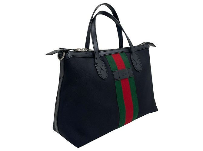 Gucci Borsa Tote Duffle Web Stripe Techno Borsa a Tracolla Nero - vista 2