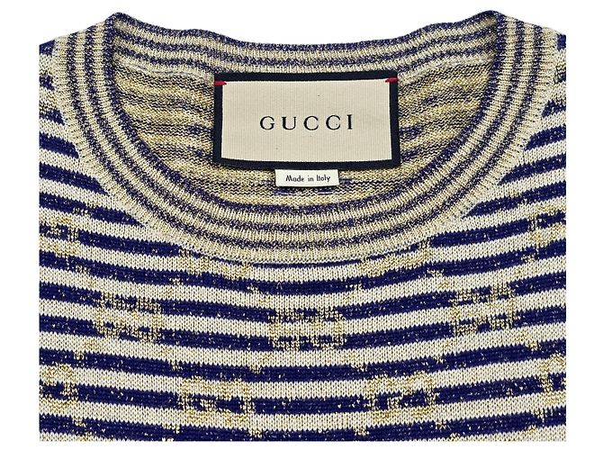 Gucci Jersey de rayas GG Jacquard Lurex para mujer XKBOP Multicolor - vista 4