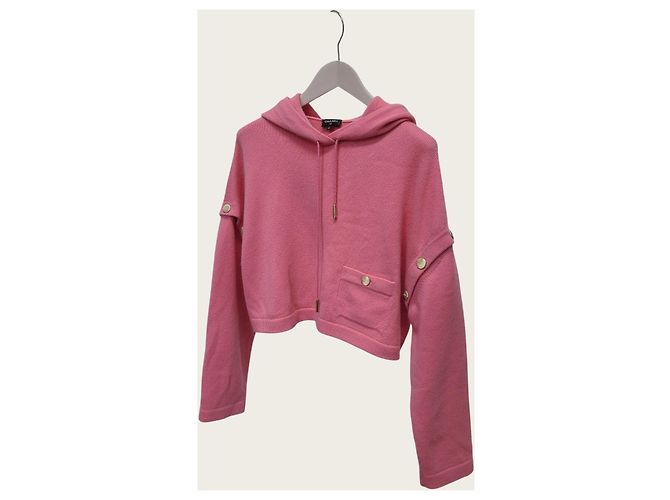 Chanel Sudadera crop de cachemira rosa - vista 2