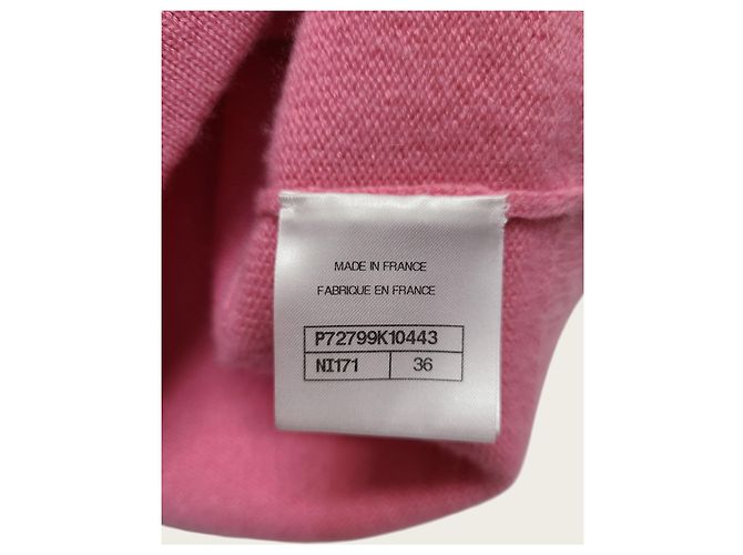 Chanel Sudadera crop de cachemira rosa - vista 6