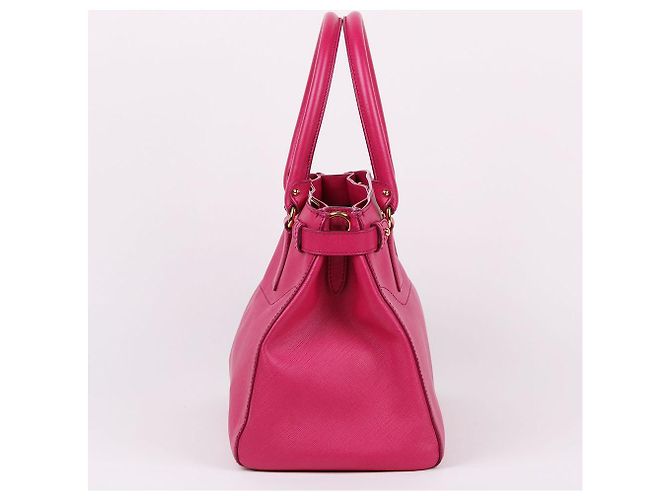 Salvatore Ferragamo Borsa Tote e Borsa a Tracolla Rosa Gancini con Dettagli Dorati - vista 5