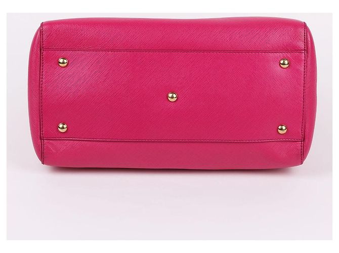 Salvatore Ferragamo Borsa Tote e Borsa a Tracolla Rosa Gancini con Dettagli Dorati - vista 9