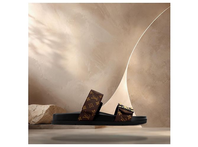 Louis Vuitton Frame Comfort Mule Cacao Brown Marrone - vista 3