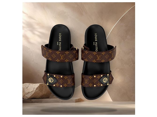 Louis Vuitton Frame Comfort Mule Cacao Brown Marrone - vista 4