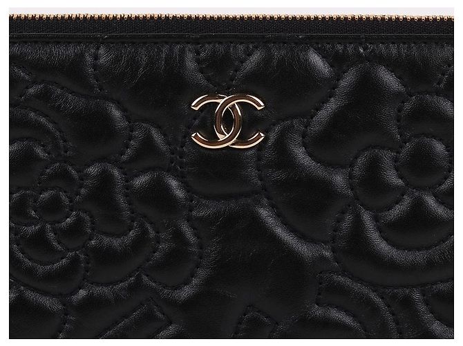Chanel Bolso de mano Medium Black Camellia Gold Negro - vista 3