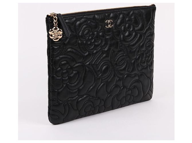 Chanel Bolso de mano Medium Black Camellia Gold Negro - vista 5
