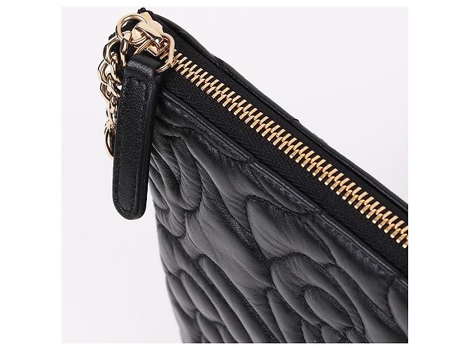 Chanel Bolso de mano Medium Black Camellia Gold Negro - vista 8