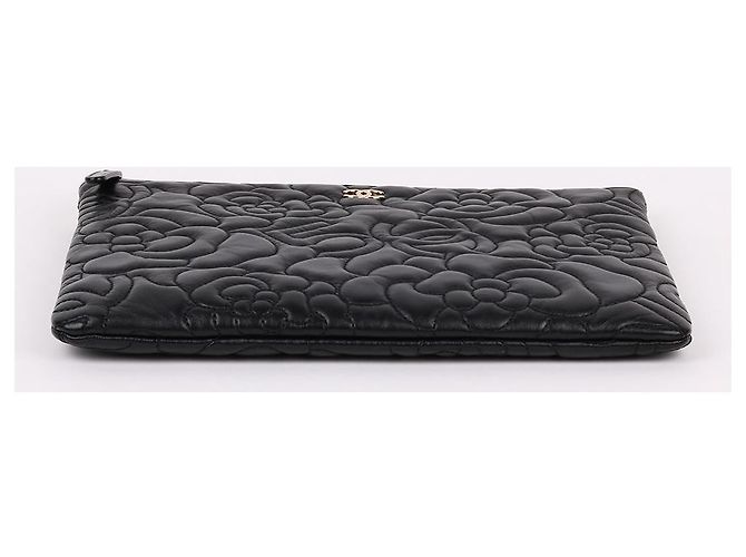 Chanel Bolso de mano Medium Black Camellia Gold Negro - vista 9