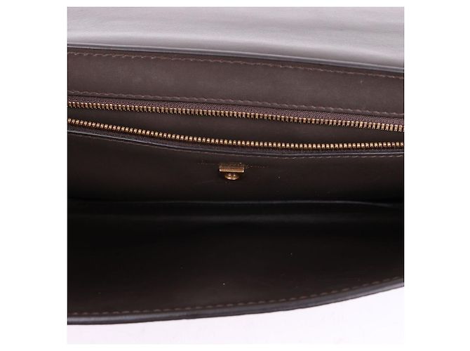 Salvatore Ferragamo Clutch con tracolla Gancini Gold Marrone - vista 11