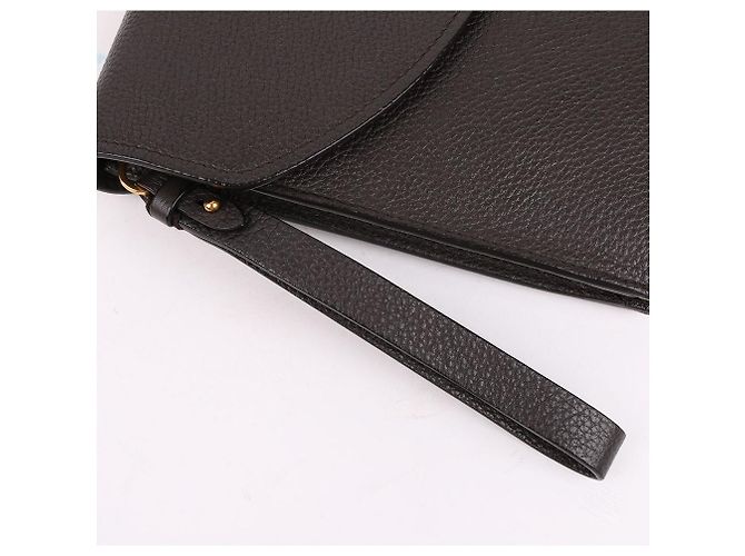 Salvatore Ferragamo Clutch con tracolla Gancini Gold Marrone - vista 6
