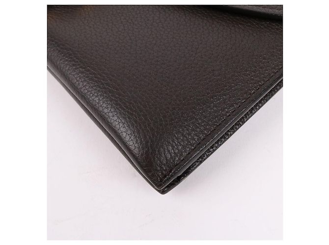 Salvatore Ferragamo Clutch con tracolla Gancini Gold Marrone - vista 8