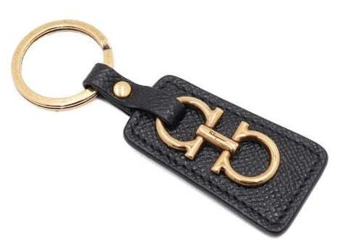 Salvatore Ferragamo Portachiavi e charm per borsa Double Gancini Nero - vista 2