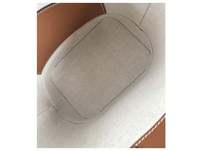 Céline Borsa a secchiello Triomphe Beige - vista 6