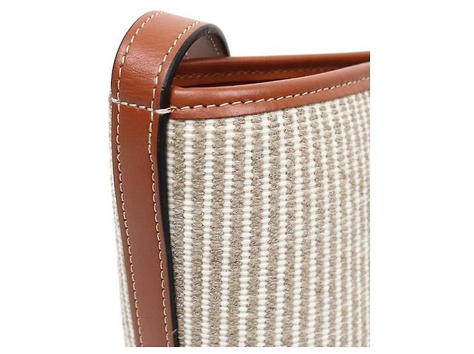 Céline Borsa a secchiello Triomphe Beige - vista 8