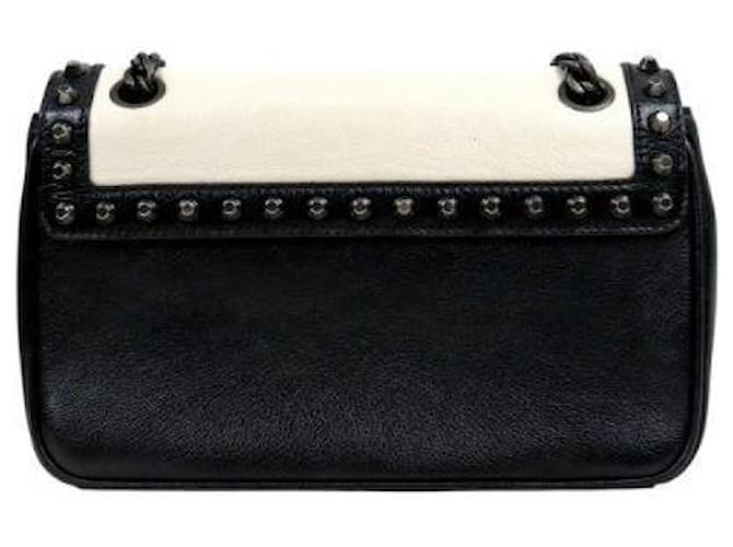 Prada Borsa a tracolla con catena borchiata bianca e nera Multicolore - vista 3