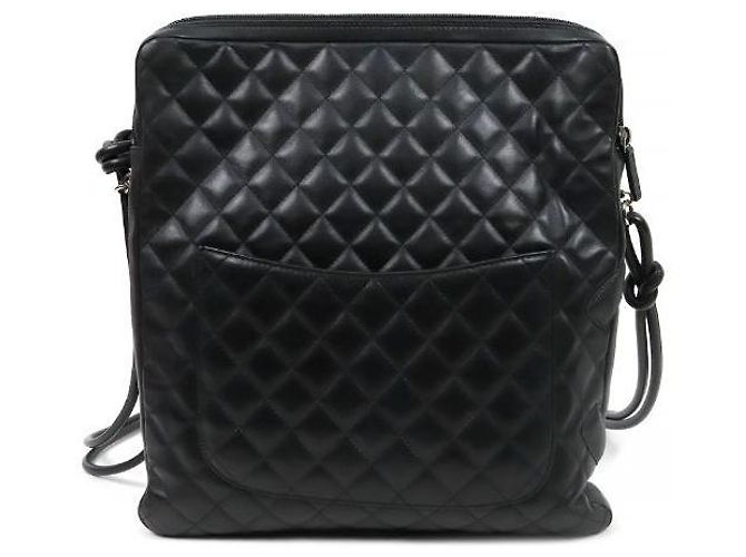 Chanel Borsa a tracolla Cambon in pelle nera Nero - vista 3