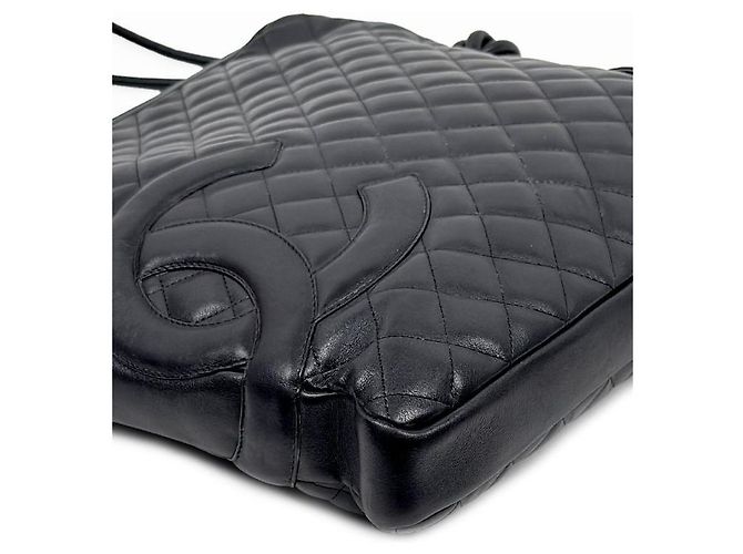 Chanel Borsa a tracolla Cambon in pelle nera Nero - vista 6