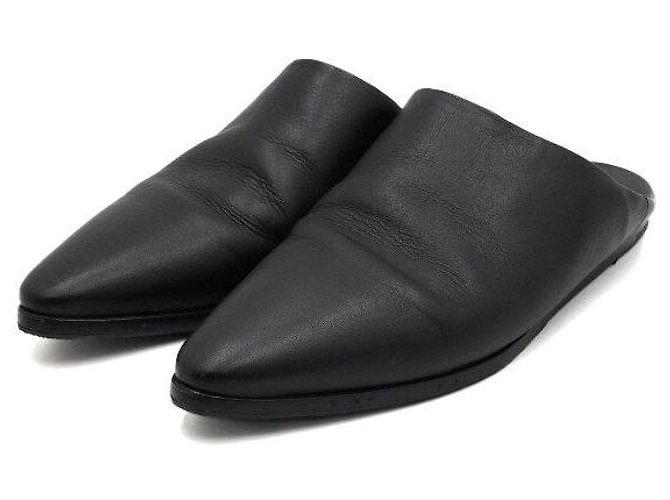 Céline Mules Babouche Jarkno da uomo in vitello nero - vista 3