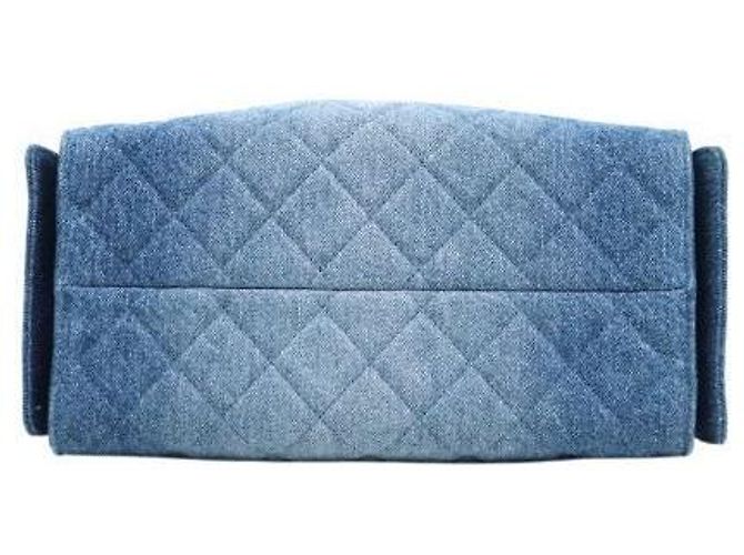 Chanel Picca borsa in denim Blu - vista 4