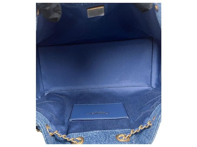 Chanel Picca borsa in denim Blu - vista 6