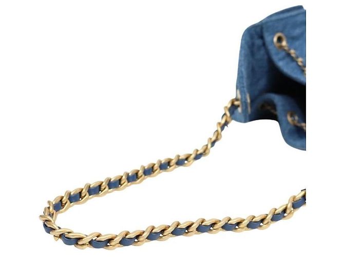 Chanel Picca borsa in denim Blu - vista 8